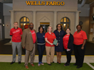 Dr. Montgomery Rice with Wells Fargo volunteers at JA (Junior Achievement) BizTown.